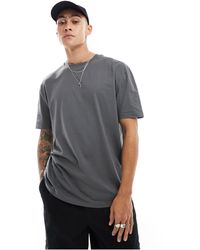 ASOS - Camiseta gris carbón holgada - Lyst