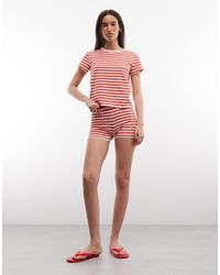 Monki - Mix & match - mini-short d'ensemble à rayures - Lyst