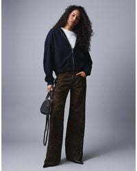 Bershka - Straight-Leg Twill Trousers - Lyst