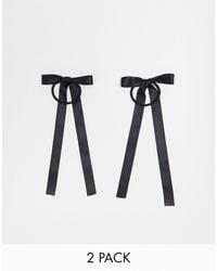 ASOS - Pack Of 2 Hairbands With Bow Detail - Lyst