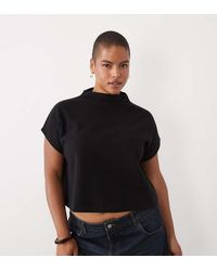ASOS - Asos Design Curve Supersoft Boxy Crop Top - Lyst