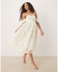 True Decadence - Strapless Midi Dress - Lyst