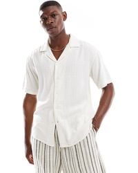 Only & Sons - Short Sleeve Linen Blend Textured Shirt Co-ord - Lyst
