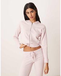 Hollister - Gilly Hicks Full Zip Waffle Hoodie Co-Ord - Lyst