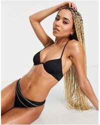 South Beach Exclusive Underwire Bikini Top in Black | Lyst Canada