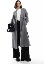 New Look - Abrigo De Vestir Con Patrón De Espiga Y Cinturón De - Lyst