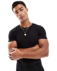 Jack & Jones - Muscle Fit Ribbed T-shirt - Lyst