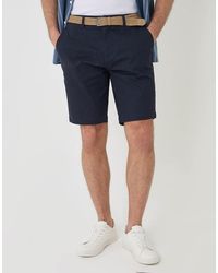 Threadbare - Cotton Chino Shorts With Woven Belt - Lyst