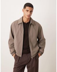 ASOS - Relaxed Smart Harrington Jacket - Lyst