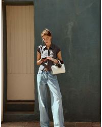 Stradivarius - Short Sleeve Under-bust Seam Shirt - Lyst