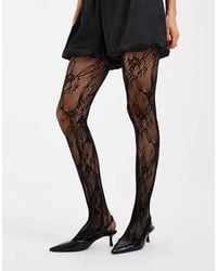 Vero Moda - Lace Detail Tights - Lyst