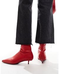 ASOS - Rhiannon Extreme Kitten Heel Sock Boots - Lyst