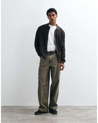 Mango - Knitted Button Through Cardigan - Lyst