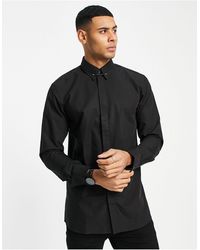 Camisa Bruny Negro BOSS by HUGO BOSS de hombre de color Negro - Lyst