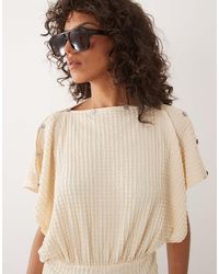 ASOS - Textured Multi Way Button Top - Lyst