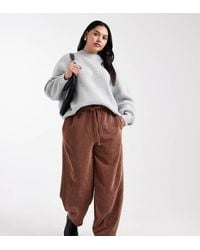 ASOS - Asos Design Curve Pull On Barrel Leg Cord Trousers - Lyst