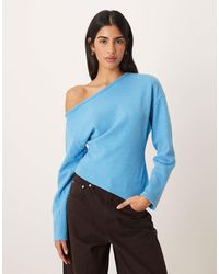 ASOS - Super Off Shoulder Corset Waist Long Sleeve Top - Lyst