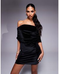 ASOS - – trägerloses samt-minikleid - Lyst