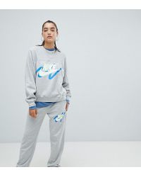 Nike Archive Exclusive To Asos Grey Scribble Logo Sweatshirt - Gray
