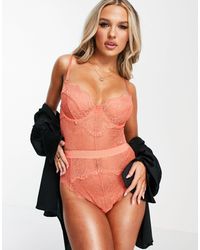 Ann Summers Hold Me Tight Lace Body - Orange