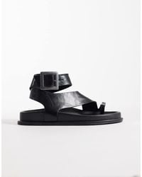 ASOS - Fletcher Footbed Sandal With Metal Toe Loop - Lyst