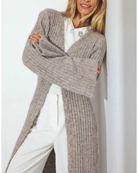 NA-KD - Knitted Wool Blend Cardigan Maxi Dress - Lyst