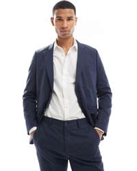 Jack & Jones - Premium – schmal geschnittener blazer aus leinenmix - Lyst