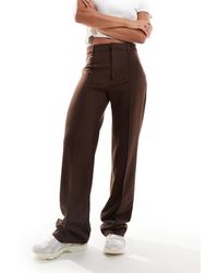 Pull&Bear - Straight Leg Tailored Trousers With Front Seam - Lyst