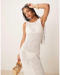 Abercrombie & Fitch - Robe longue à bretelles torsadées et décolleté dos en crochet - Lyst