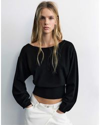 Pull&Bear - Gestreifter pullover mit u-boot-ausschnitt - Lyst