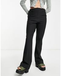 SELECTED - Femme Structured Flared Trousers With Pintuck - Lyst