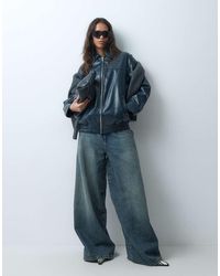New Look - Bubble Hem Faux Leather Jacket - Lyst