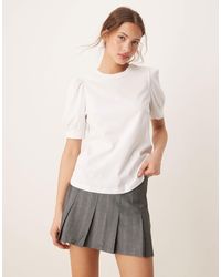 Aware - T-Shirt With Puff Sleeves - Lyst