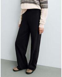 Oysho - High Rise Warm Straight Trousers With Zips - Lyst