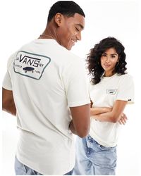 Vans - Camiseta color crema con estampado en la espalda - Lyst