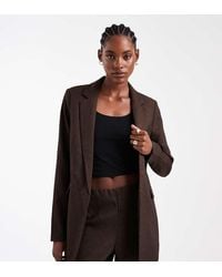 Vero Moda - Oversized Tweed Look Tailored Blazer Co-ord - Lyst