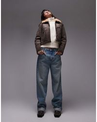 Mango - Giacca Stile Aviatore Effetto Camoscio Con Colletto - Lyst