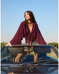 Stradivarius - Flowing Open Blouse - Lyst