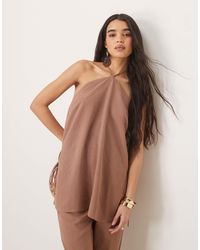 ASOS - Tailored Floaty Halter Neck Co-ord - Lyst