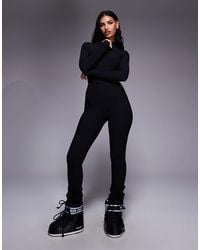 ASOS 4505 Ski & Snow - Asos 4505 Ski Thermal Ribbed Fleece Back Base Layer legging With Sweat Wicking - Lyst