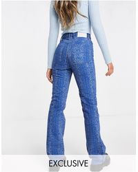 Collusion - X008 - jeans a zampa blu con stampa pitonata - Lyst