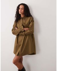 ASOS - Utility Trench Shirt Mini Dress - Lyst