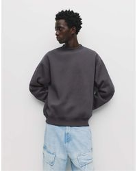 Pull&Bear - Basic Round Neck Sweatshirt - Lyst