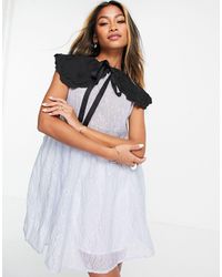 Sister Jane Mini Dress With Lace Collar | Lyst Canada