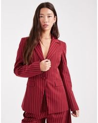 Miss Selfridge - Cinch Pinstripe Blazer Co-Ord - Lyst