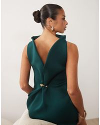 ASOS - Robe courte à encolure haute avec détail dos bordé en tissu style scuba bouteille - Lyst