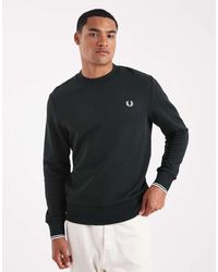 Fred Perry - Felpa Girocollo Scuro - Lyst