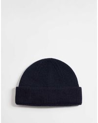 ASOS - Knitted Ribbed Mini Fisherman Beanie - Lyst