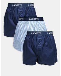Lacoste - – 3er-pack boxershorts aus webstoff - Lyst