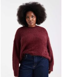 ASOS - Asos design curve – oversize-strickpullover aus flauschigem garn - Lyst